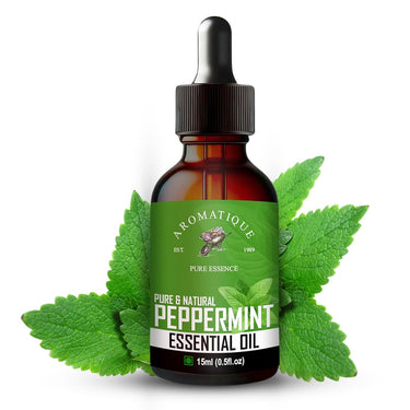 Aromatique Peppermint Essential Oil for Hair,Skin. 100% Pure and Natural Therapeutic Grade (15ml)